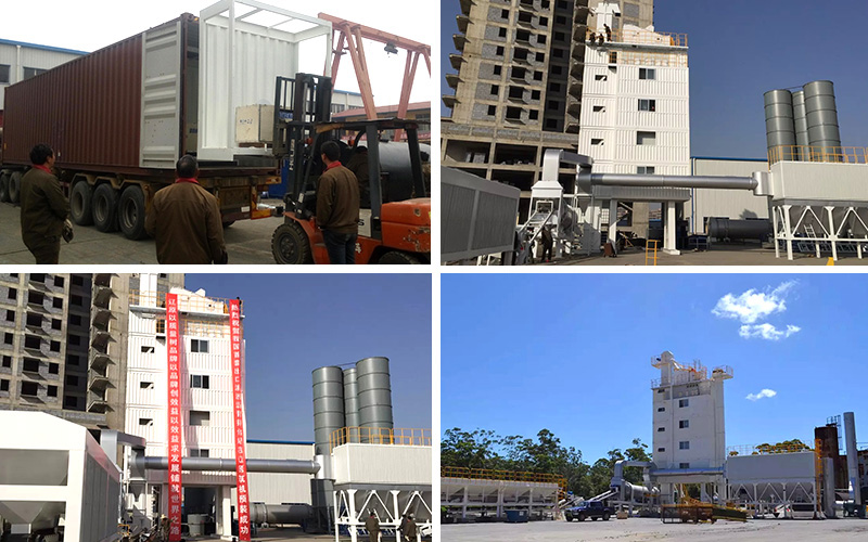 國內首臺環保型LB1000型瀝青攪拌站出口澳洲